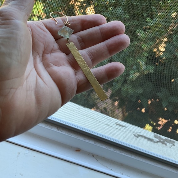 Dangling Bronze Pierced Earrings - Picture 3 of 8